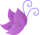 Ein violetter Schmetterling